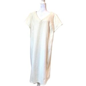 Ashro Off-White Dress  Short Sleeve, size 2X